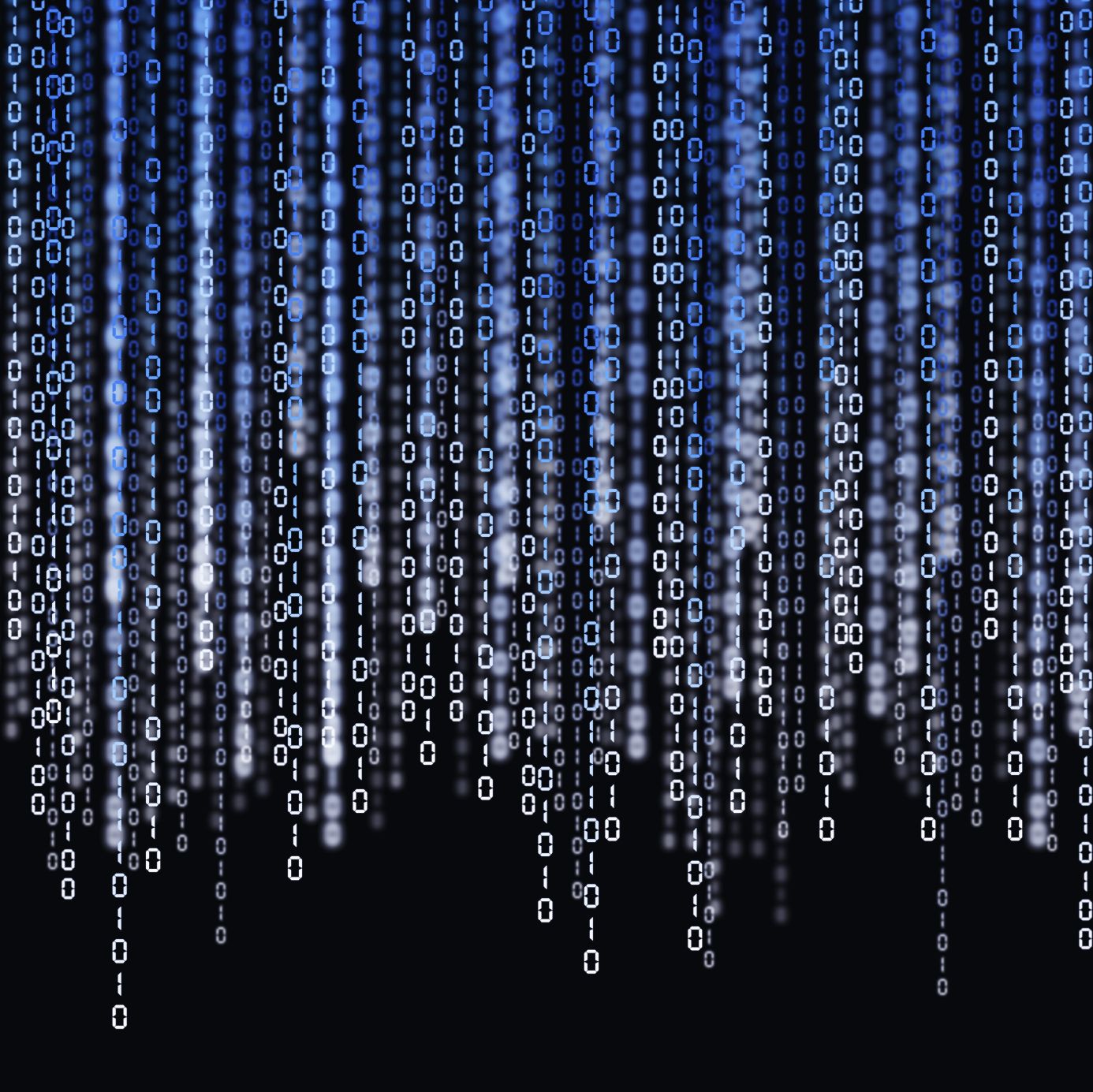 Matrixbild mit blauen Zahlen
