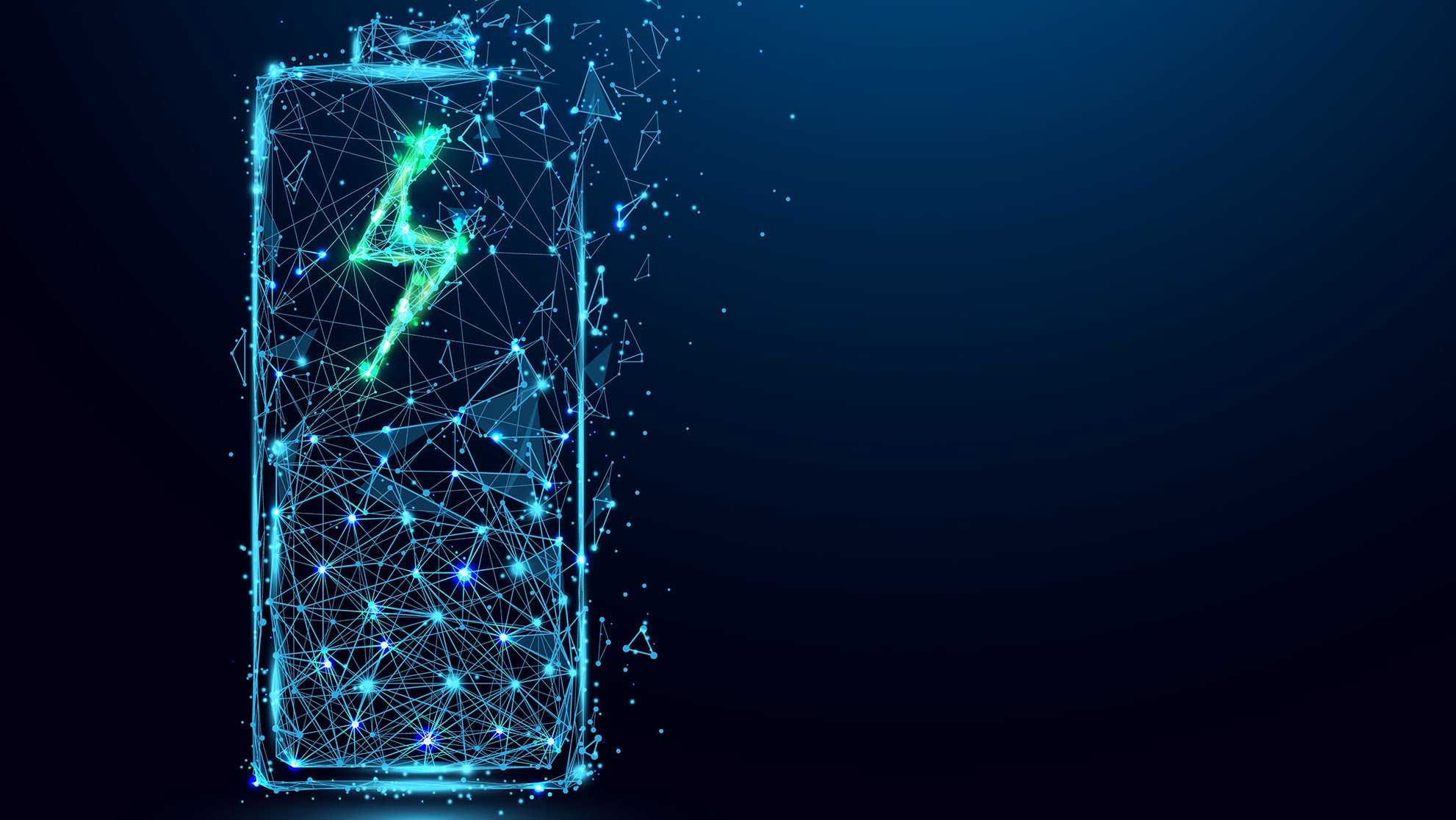 Holografische Darstellung einer Batterie